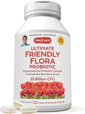 Ultimate Friendly Flora Probiotic 60 Capsules - 25 Billion CFU, Comprehensive