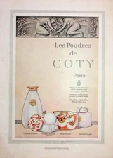 Original Vintage Health & Beauty Ad: Ft. Les Powders de COTY Paris