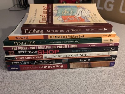 Lot Of 8 Cabinet Making and Remodeling Books Learn Finishes And Techniques