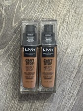 2 Pack NYX Can t Stop Won t Stop Full Coverage Foundation. Mahogany Sealed