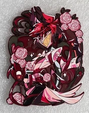Hazbin Hotel Alastor Valentine's Day Red Chrome 3.5" Enamel Pin Limited Edition