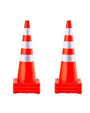 Uimoso Safety Cones Traffic Cones 6 x 36" Orange Reflective Collars Road Cones