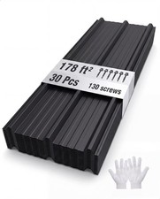 178 Sq Ft Ribbed Roof Panels 30 Pcs 43.3x19.7 in Steel Metal Roofing Sheet