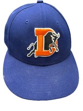 VTG Durham Bulls Hat Cap Adult 7 3/4 Blue New Era 5950 Minor League Made In USA