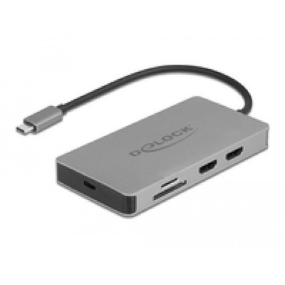 Delock USB Type-C Dockingstation 4K Dual HDMI MST 3.2 Digital/Daten