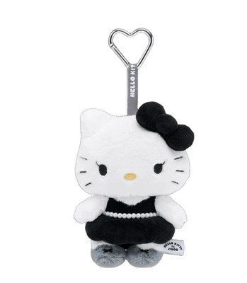HELLO KITTY x JISOO Plüsch-Schlüsselanhänger, schwarz (100 % authentisch) - K...