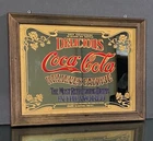 Vintage Coca Cola Mirror Ad Sign Delicious Relieves Fatigue 14"x11" Framed