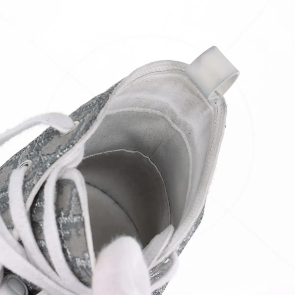 Dior B23 Fabric High-top Sneakers 40 Unisex Gray x white LS0822 Oblique Glitter  thumbnail 15