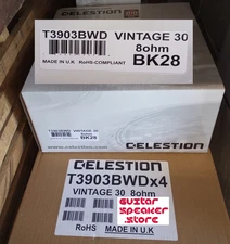 Celestion Vintage 30 8ohm- Now Made in UK - 12 inch 60W Guitar speaker