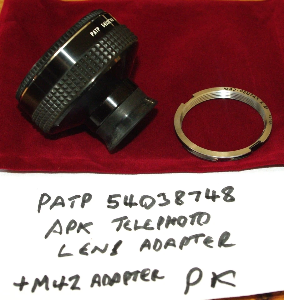 PATP APK Telephoto Lens Adapter for Pentax K-Mount Lenses plus M42-PK Adapter - Image 2 of 4