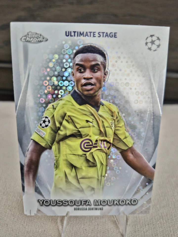 2023-24 Topps UEFA Club  Ultimate Stage Chrome Youssoufa Moukoko #USC-10 - Image 2 of 2
