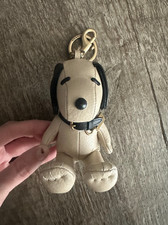 Coach Snoopy Bag Charm Leather Keychain 2025 Coach X Peanuts