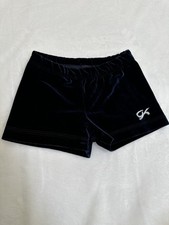Gk Elite Gymnastics Dance blue Soft Velour Shorts Girls Youth small