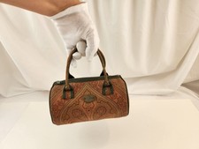 Authentic ETRO Paisley Mini Boston Hand Bag S...