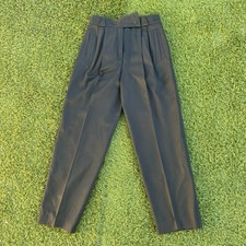 Vintage 80s Escada Margaretha Ley 100 Wool Black Trousers Size 29x30