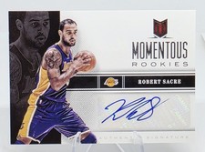 2012-13 Panini Momentum Robert Sacre RC #82 Rookie Autograph Auto Lakers