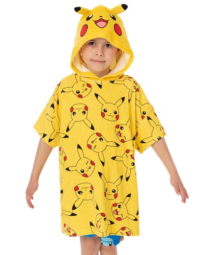 Pokemon Yellow Poncho Towel Unisex Kids
