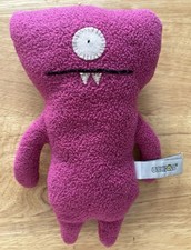 Uglydoll 2003 Magenta Wedge Head Plush Doll Stuffed Toy Pre Owned