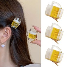 Women's Hair Clip for Party with Beer Shaped Design and Plastic Material