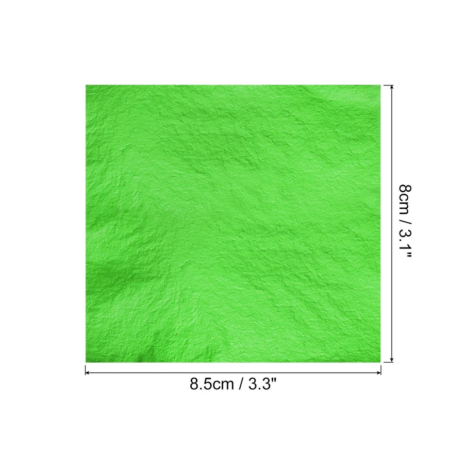 Foil Sheet, Green Leaf Papers, 3.3 x 3.1inch for Art Decoration,100pcs - image 2 of 4