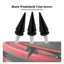 Black Spike Windscreen Windshield Screws For Harley Street Electra Glide 96-2013