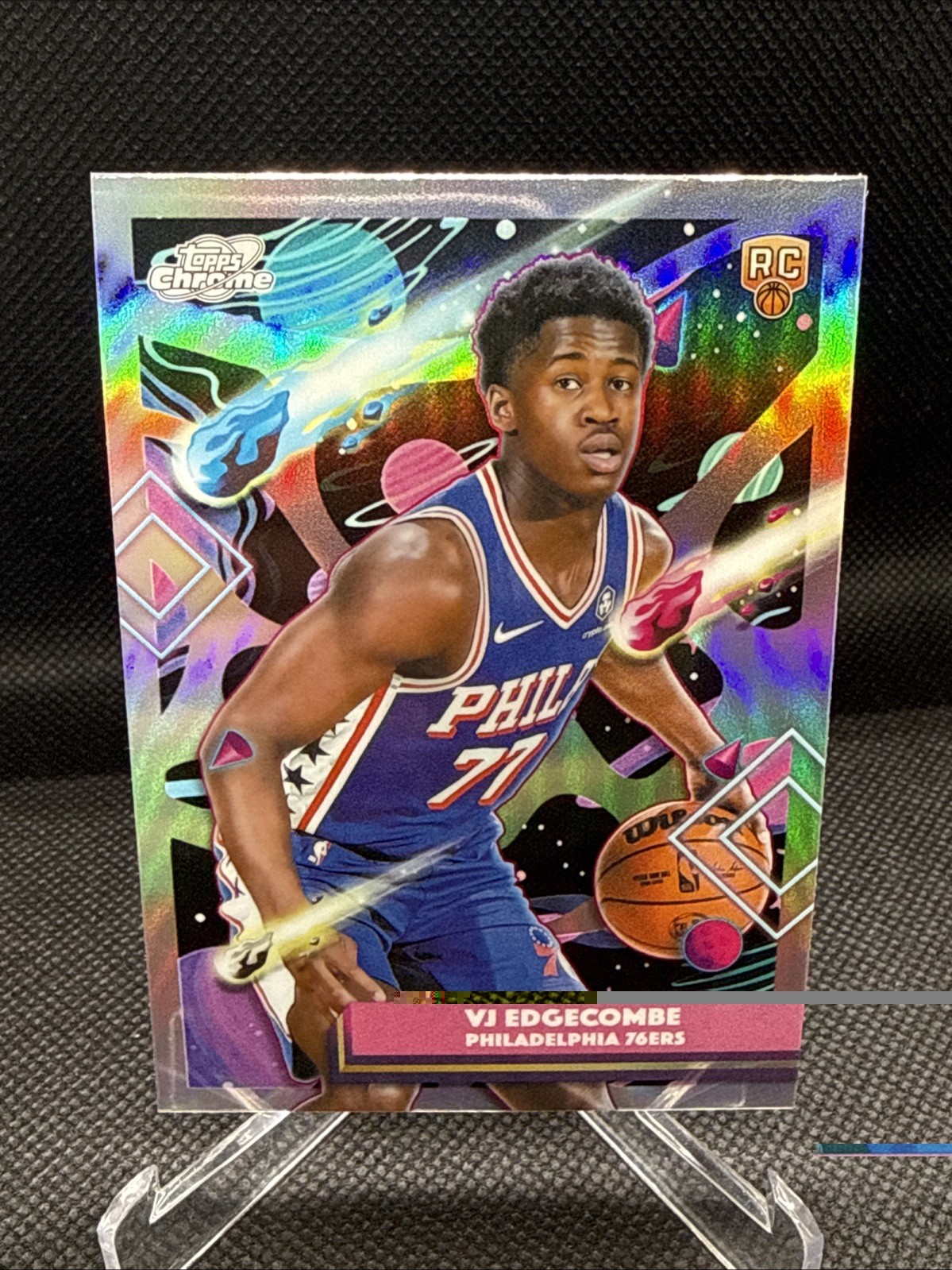 2025-26 Topps Cosmic Chrome VJ Edgecombe RC #35 REFRACTOR