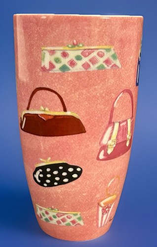 Cypress Home Paula Joerling Handbag Purse Coffee Mug 6 Inches Pink Mauve - Picture 4 of 8