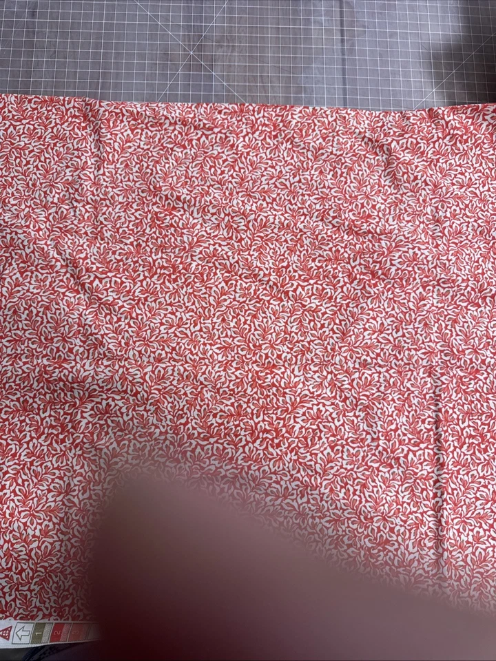 Keepsake Calico Fabric JoAnn Flower Peach & White Floral 1 yd Cotton Quilting - Image 3 of 4