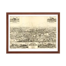 Old Map of Longwood, FL 1885 - Vintage Longwood Florida Art