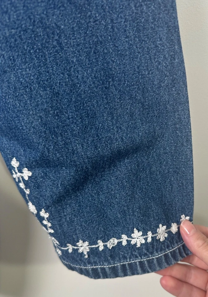 Camisa Pullover Algodón Main Street Blues Mujer Plus 18W Bordada A19 Foto 4 de 4