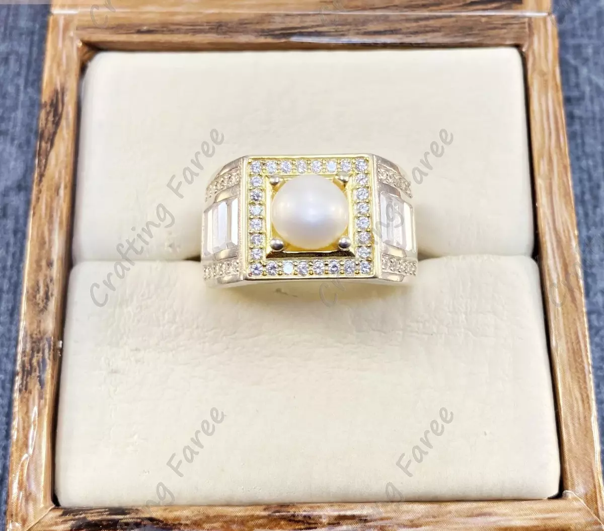 Pearl (Moti) Ring 5.25 ratti 5.00 Carat South Sea Pearl ring Pearl Gemstone  Original Certified Moti