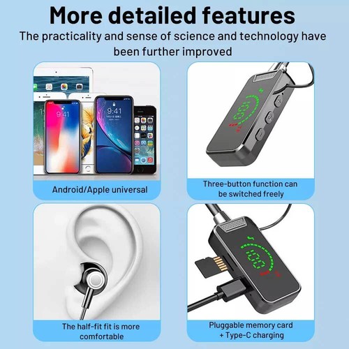 Bezprzewodowe słuchawki Bluetooth obroża w uchu karaoke transmisja na żywo - Zdjęcie 7 z 22