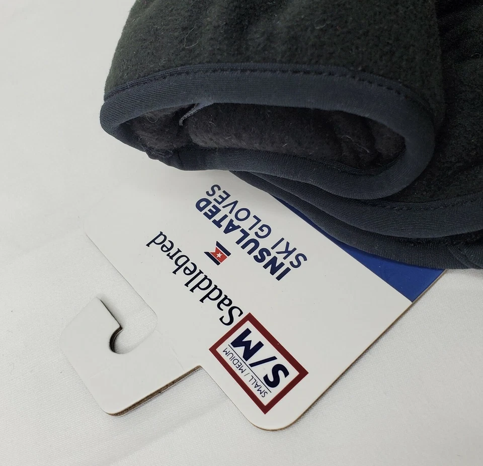 Guantes aislantes de lana para clima frío negros invierno esquí trabajo empuñaduras pequeños medianos nuevos Foto 4 de 4