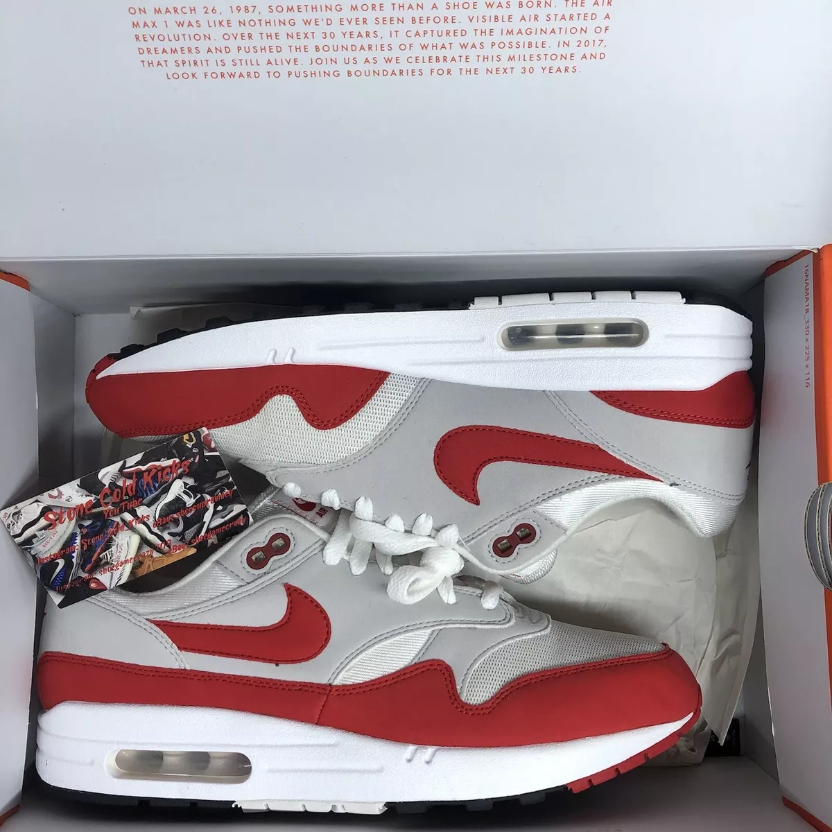 Nike Air Max 1 Anniversary 9.5 White