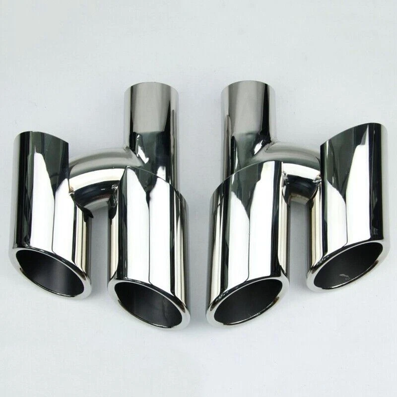 Silenciador de bico tubo traseiro pontas de escape modificadas para Porsche Panamera 2011-2016 - Imagem 2 de 4