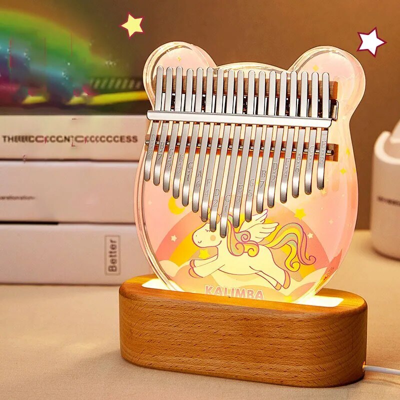 100% New mini music keyboard portable crystal Kalimba chromatic 17 key 21 key