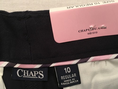 Chaps Girl's Navy Blue Approved School Wear Stretch Bermuda Shorts, Size 10 Reg. - Picture 5 of 11