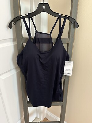ATHLETA Dream Support Bra Tank Top Navy M 8/10 NWT Retail $64