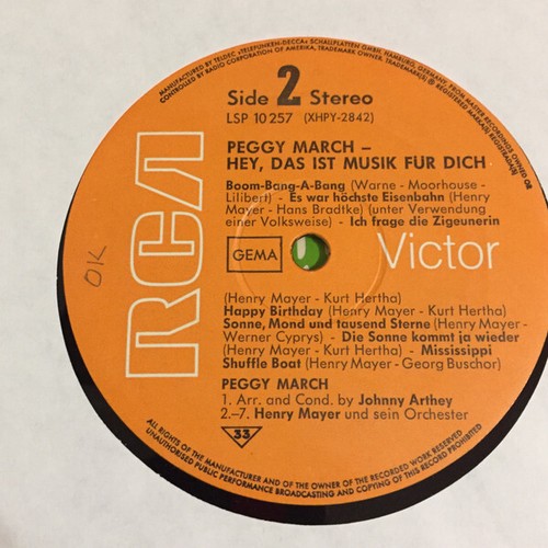 Peggy March / Hey, Das Ist Musik Für Dich / Vinyl / Schlager LPs / RCA - Picture 3 of 3