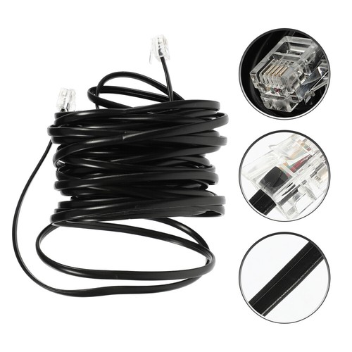 2 Pieces Telephone Jumper Office Cable Extender for Cord Landline - Zdjęcie 11 z 12