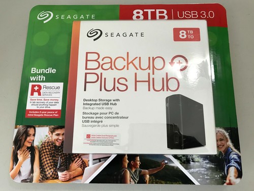 Seagate Backup Plus Hub 8TB External Hard Disk Drive HDD USB Host Desktop Storag - Picture 1 of 12