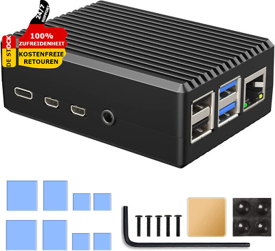 Raspberry Pi 4 Gehäuse Mit 4B Case Aluminium Passiv Kühlung Speziell Cooling