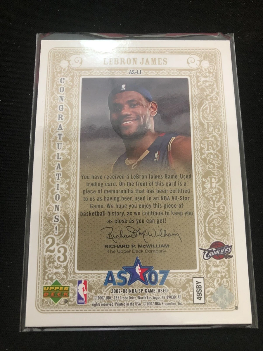 2007-08 Upper Deck SP Game Used All Star Game Used Jersey LeBron James 051/199
