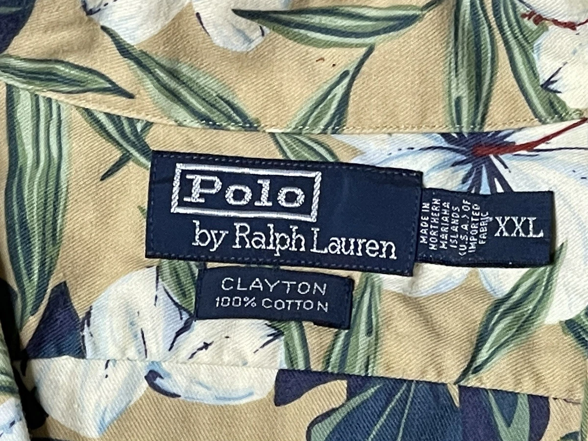 Vintage Polo Ralph Lauren Clayton Floral Hawaiian Camp Shirt 90's