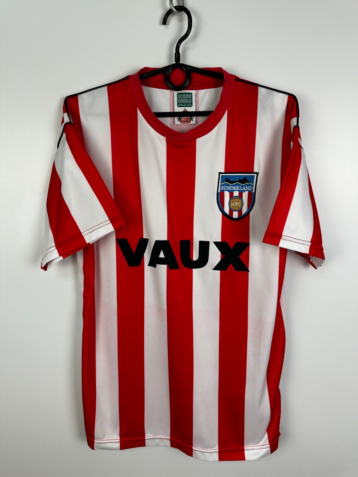 SUNDERLAND 80s HOME FOOTBALL SHIRT SOCCER JERSEY RETRO SCORE DRAW REPLICA SIZE M