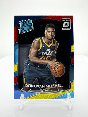 2017-18 DONOVAN MITCHELL Rated Rookie Red & Yellow Donruss Optic 