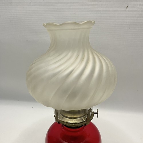 11.5” Oil Lamp - Red Glass - Picture 4 of 9