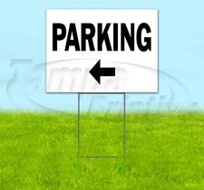PARKING ARROW 18x24 Yard Sign WITH STAKE Corrugated Bandit DIRECTIONAL