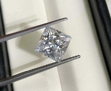 Lab-Grown CVD Loose Diamond 4.8 Ct D-Color Princess Cut FL-Clarity Gemstone 6YGA