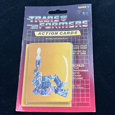 Vintage 1985 Transformers Hasbro Action Cards Shockwave Top Sealed Unopened Pack